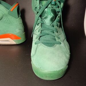 Jordan Green and Orange Sneakers